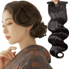 Luce brillare フィンガーウェーブ 前髪ウィッグ ウェーブ前髪 社交ダンス ヘアアクセサリー 和装 日本髪 前髪 ヘアピース 部分ウィッグ 髪飾り パーティー ヘアセット つけ毛 競技 デモ [ナチュラルブラウン] [フィンガーウェーブ maxi]