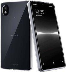 JACRON Xperia Ace III 케이스 클리어 SO-53C/SOG08 커버 투명 내충격 지문 방지 슬림 경량 박형 TPU 커버 커버·클리어(TPU-AZ-47, YIL-COL-002)