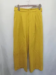 ◇ Θ DoCLASSE ドゥクラッセ センタープレス スラックス パンツ サイズ15 マスタード系 レディース E  【1503040003240】