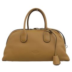 トッズ TOD'S ダルセナ ミディアム ハンドバッグ ミニボストン レザー ダルゴールド 中古 新入荷 OB2361