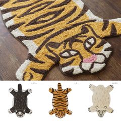 ビッグサイズ☆トラマット 約125cm 剝製風マット 虎 リラックZOO