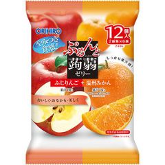 オリヒロ　ぷるんと蒟蒻ゼリーパウチ　ふじりんご＋温州みかん　こんにゃく　コンニャク　【ORH】