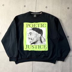 2PAC POETIC JUSTICE FRUIT OF THE LOOMボディ リメイクスウェット 2XL ブラック