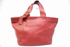 C04 美品 【正規品保証】 COACH ハンドバッグ オールドコーチ レザー ヴィンテージ 4133 USED 中古 レッド 赤 80年代製 レア