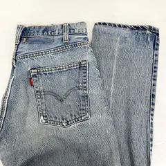 Levi's リーバイス デニムパンツ ブルー 色落ち 505 レッドタブ  80s USA製  42TALONジップ 黒カン ダメージ有
