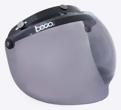 フリップアップ バブルシールド 開閉式 ベース付き ヘルメットシールド スモーク BG09-B3 ボゴ(BOGO) レギュラー