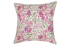 【特価セール】LONDON FLORET クッションカバー エドナ ディーディーインテックス ピンク 45×45cm DDintex [リバティプリント使用]