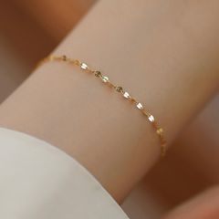 K10 ゴールド ete ダブルチェーン／レイヤードブレスレット - メルカリ