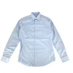 【売り尽くし】 エルメス 長袖シャツ メンズ ストライプ ホース トップス アパレル 服 HERMES ライトブルー コットン    美品【中古品】