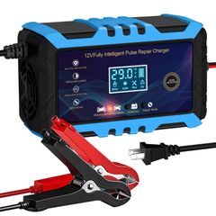 バイク/車/トラック等適用 LED表示 4-100Ah鉛蓄バッテリー用 6A充電電流 日本語説明書 パルス充電器 自動バッテリーチャージャー バッテリー充電器 車/バイク 12Vバッテリー充電器 #Bihuqg#