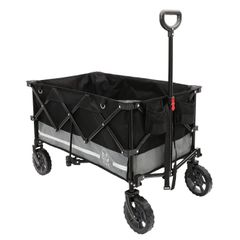 『人気商品』CYT キャリーワゴン 大容量 156L 耐荷重100kg アウトドアワゴン キャリーカート 自立収納 コンパクト キャンプ 釣り 買い物 ブラック