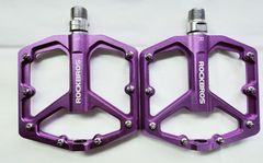 ROCKBROS（ロックブロス） フラットペダル 自転車ペダル 薄型ペダル アルミ合ペダル パープル