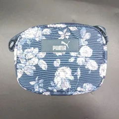 ◇ Θ PUMA プーマ 花柄　スポーツ 2way ミニショルダーポーチ ネイビー系 レディース E  【1507280009734】