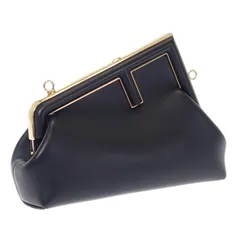 【中古Aランク】フェンディ FENDI ファーストスモール ショルダー クラッチ 8BP129ABVEF0KUR 2WAYバッグ レザー ブラック レディース バッグ