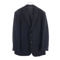 バーバリー 三陽商会 日本製 ウール100％ チェック柄地 テーラードジャケット 98-88-175 AB6 ブラック BURBERRY LONDON メンズ 【中古】  【230912】