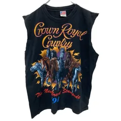 半袖 プリントTシャツ XL ブラック プルオーバー ビッグサイズ ビックプリント バックプリント 90's 90年代 古着卸 アメリカ仕入 a705-6295