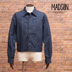 MADSON/XSサイズ/デニム シャツブルゾン ハリ コシ◎ ジーンズ  BIGシルエット イタリア製 マッドソン 長袖 新品/紺/ネイビー/kd287/