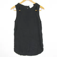 3.1 フィリップリム 3.1 phillip lim ショルダーオープン タンクトップ 絹 0 ブラック 小さいサイズ kz10524のサムネイル