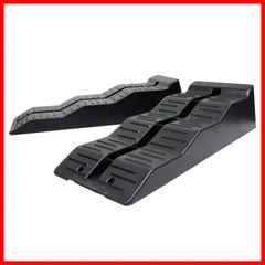 【激安！】カーランプ タイヤスロープ ローダウン車対応 三段階調整 カースロープ 耐荷重5トン 軽量 2個セット Toolsisland(ツールズアイランド) ポリエチレン ブラック