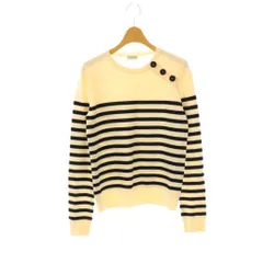 サンローラン パリ SAINT LAURENT PARIS ウールマリンボーダーニット セーター 長袖 XS アイボリー ブラック 485179 /DO ■OSのサムネイル