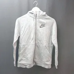 ◇ NIKE ナイキ フーディー ジップアップ 裏起毛 カジュアル シンプル 長袖 パーカー サイズM グレー レディース E 【1309040088351】