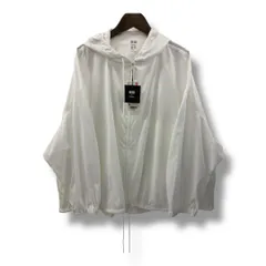 【新品未使用】UNIQLO×Theory ユニクロ×セオリー ポケッタブル UVカット オーバーサイズパーカー ダブルジップ レディース オフホワイト サイズM ゴーゴー古着久喜倉庫店 No.92