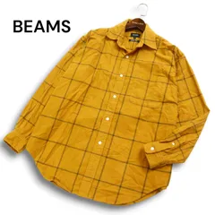 22AW★ BEAMS ビームス 秋冬 長袖 チェック プリント フランネル イージー フィット シャツ Sz.S メンズ