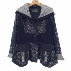 Eiko Kondo ドット柄 フリルフード ジャケット ロングベスト XL Eiko Kondo ドット柄 フリルフード ジャケット ロングベスト XL