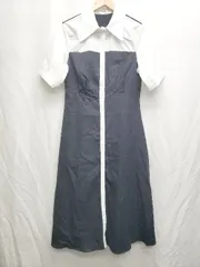 ◇ Girly Doll　ガーリードール バイカラー 半袖 膝下丈 ワンピース ネイビー　ホワイト レディース P  【1407100039258】のサムネイル