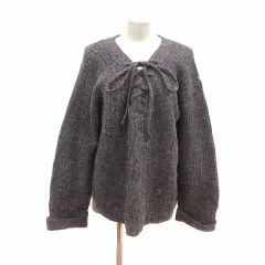 ローリーズファーム LOWRYS FARM ニット セーター ボウタイ 長袖 F グレージュ /YK