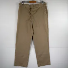 古着 ディッキーズ Dickies ワークパンツ 874 チノパン テーパード ワンポイントロゴ w36  ベージュ メンズ