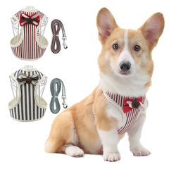 犬ハーネスリードセット おしゃれな犬服一体型 かわいい中型犬小型犬 ペット用品pet0004