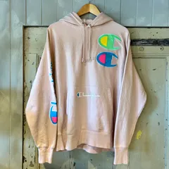 00’s　Champion REVERSE WEAVE  チャンピオンリバースウィーブ　パーカー　ベビーピンク　ビックワッペン　古着　Lサイズ