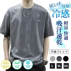 Tシャツ メンズ 半袖 接触冷感 速乾 クルーネック 吸汗 ドライ 涼しげ 通気性 夏 おしゃれ カジュアル シンプル 軽量