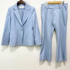 #axc ギンザマギー 銀座マギー パンツスーツ 40 水色 セットアップ ツーピース ラメ レディース [867571]