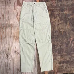 JUN ジュン 立体裁断 コットン イージー パンツ サイドライン ベージュ レッド メンズ M ウエストゴム 80s 90s DCアーカイブ VINTAGE 古着 MG204