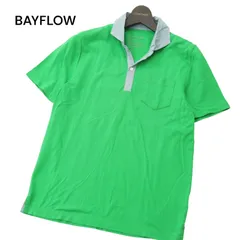 美品★ BAYFLOW ベイフロー 春夏 半袖 鹿の子 ポロシャツ Sz.2　メンズのサムネイル