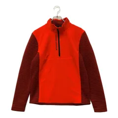 中古 メンズ アンダーアーマー UNDER ARMOUR 長袖シャツ M MD 赤 レッド ハーフジップ プルオーバー 秋冬