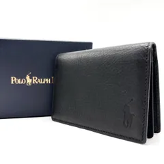 美品 牛革 ポロ ラルフローレン カードケース ビッグ ポニー 刺繍 値札  