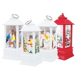 照明 屋外 飾り クリスマス christmas クリスマス エンジェル ナカイ 雪だるま サンタクロース decoration 電池式 ライトランタン LED 4個セット