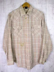 80's　ビンテージ　Levi’s　リーバイス　チェック柄　ウエスタンシャツ　L
