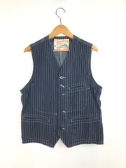 【着用2回のみの極美品】シュガーケーン ウォバッシュベスト40L SUGAR CANE(シュガーケーン)9oz WABASH STRIPE WORK VEST