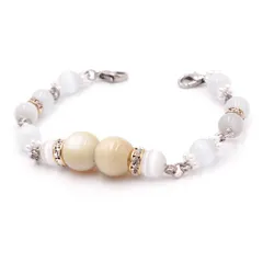 羽織紐 着物 マグネット 天然石 翠嵐工房 キャッツアイ 白 オフホワイト 黄色 金 ゴールド 銀 シルバー オフホワイト 白 パワ No.10-5811