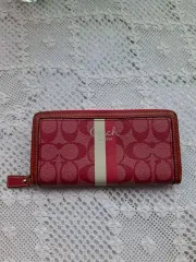 コーチピンクシグネチャーロングウォレット