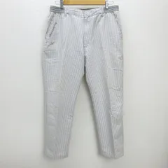 D■トランスコンチネンツ/TRANSCONTINENTS GOLF シアサッカーパンツ/ストライプ/ゴルフ【L】灰系/MENS■49【中古】のサムネイル
