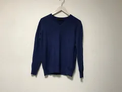 本物ディーゼルブラックゴールドDIESELBLACKGOLDウールVネックニット長袖セーターメンズサーフミリタリーアメカジビジネススーツドレスゴルフ青ネイビーブルーS