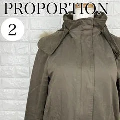 プロポーションボディドレッシング PROPORTION 2サイズ レディース モッズコート 取り外し可能ライナー付き カーキ 秋冬向け チェック柄 フードファー【A2598-20】