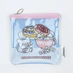 サンリオ はなまるおばけ フラットスクエアポーチ ブルー Sanrio