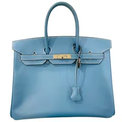 人気モデル✨エルメス　バーキン 35 ブルージーン エルメス HERMES バーキン35 □I刻 ブルージーン シルバー金具