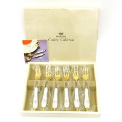NARUMI ナルミ ボーンチャイナ カトラリーセレクション ケーキフォーク 6本セット ※中古